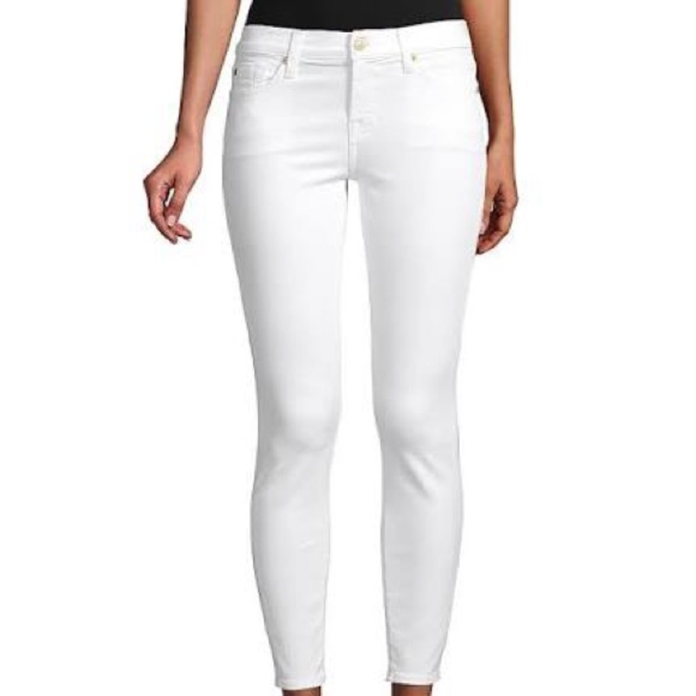 7 For All Mankind White Ankle Gwenevere Jeans s 26